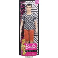 Barbie Fashionistas Doll #115 Original Wearing Geometric Shirt Nacw 40ex 30exp ตุ๊กตา ผู้ชาย เคน บาร์บี้ แฟชั่นนิสต้า ของแท้