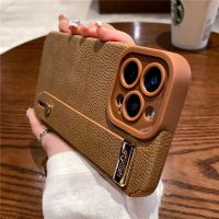 Luxury Wrist Strap Holder Leather Texture Case For iPhone 11 12 13 14 Pro Max XS X XR 8 7 Plus SE Soft Silicone Shockproof Cover