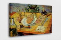 Vincent Van Gogh ศิลปะผ้าใบ-บอร์ด,ท่อและหัวหอมโปสเตอร์ภาพเขียนศิลปะ/ภาพพิมพ์ศิลปะบนผนังสติกเกอร์ตกแต่งผนังหรือผ้าใบพร้อมที่จะแขวนของขวัญ1ชิ้นกรอบภายในหรือไร้กรอบ