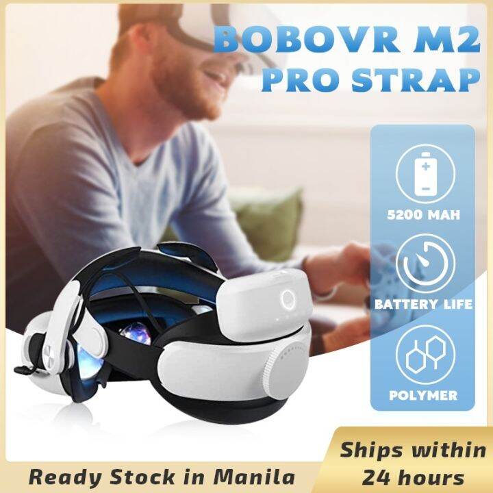 BOBOVR M2 Pro Battery Elite Head Strap with BOBOVR B2 5200 Battery ...