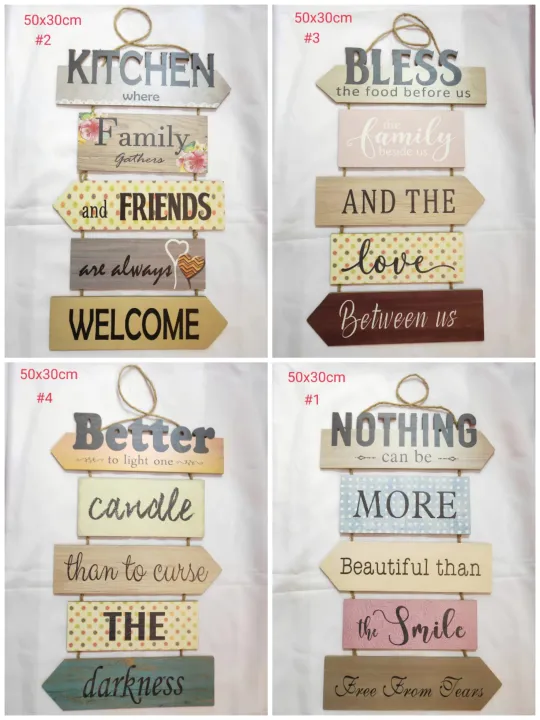 Inspirational Wooden Hanging Wall Decor 50x30cm | Lazada PH
