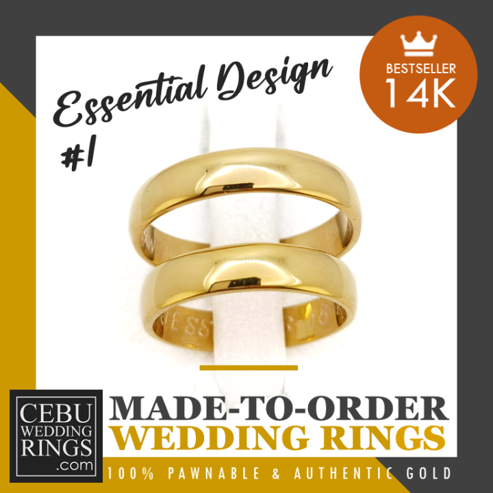 14K Wedding Ring (Authentic Gold & 100% Pawnable) | Cebu Wedding Rings ...