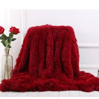 Fluffy Long Plush Throw Blanket Super Soft Double-sided Bedspread Blanket Shaggy Shawl Blanket for Adults Children