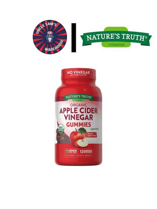 Natures Truth Organic Apple Cider Vinegar 120 Gummies Lazada Ph