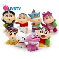 IJVBTV 8 ชิ้น ตกแต่งสวน อะนิเมะ ของขวัญสำหรับเด็ก ฟิกเกอร์เครยอนชินจัง แอ็คชั่นฟิกเกอร์ ตุ๊กตา ของเล่นโมเดลสะสม