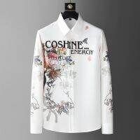 ♕▲ Men Printed Dress Shirts Brand Luxury Mens Dress Shirt Brands - 2023 Spring Men 39;s - Aliexpress