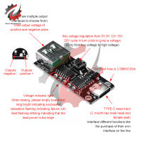 USB Type-C QC Decoy Trigger Board 100W 5A 5V 9V 12V 15V 20V เอาต์พุต PD 2.0 3.0 Trigger Adapter การเชื่อมต่อสายเคเบิล Polling Detector