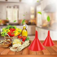 4pcs Set Multi Use Funnel Household Kitchen Garage Liquid Petrol Funnel Kits Red Filling &amp; Oil Change Equipment Filling Funnel