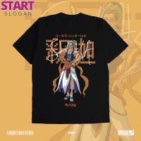 START เสื้อยืดผ้าฝ้ายพรีเมี่ยม เสื้อยืด พิมพ์ลายการ์ตูนอนิเมะ Shaka Record of Ragnarok Buddha God God Human สไตล์ญี่ปุ่น