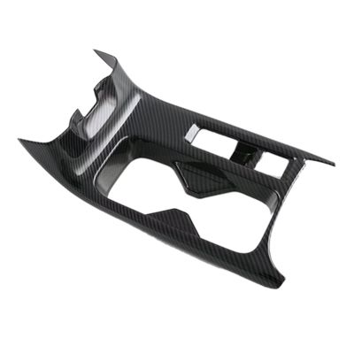 Car Carbon Fiber Center Console Water Cup Holder Cover Trim Stickers for -V XRV XR-V 2022 2023 LHD