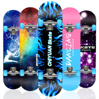 Skateboards แฟชั่นสเก็ตบอร์ด สเก็ตบอร์ด 80cm ผู้เริ่มต้นเล่น-มืออาชีพ (สินค้าพร้อมเล่น)