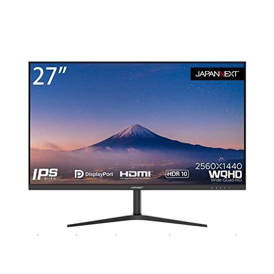 JAPANNEXT 27 inch WQHD (2560 x 1440) LCD monitor JNIPS27WQHDR HDMI DP