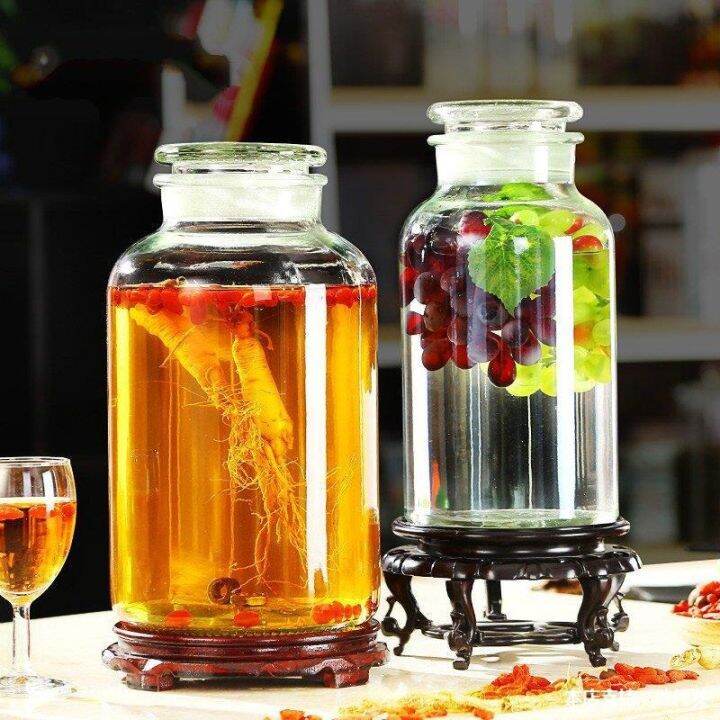 cod-large-transparent-belt-tap-wine-bottle-tank-bubble-jar-glass-thickened-filial-piety