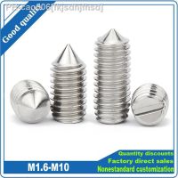 M1.6 M2 M2.5 M3 M4 M5 M6 M8 M10 GB71 304 Stainless Steel Slotted Head Tapered End Headless Grub Bolt Cone Point Set Screw DIN553