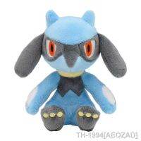 ◕ AEOZAD Pokémon Toys Bichos de Pelúcia Boneca Riolu Fit 14cm