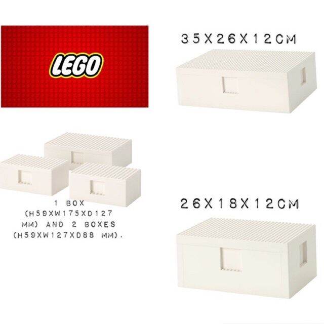 IKEA LEGO BYGGLEK Box with lid kotak lego Lazada
