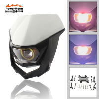 ไฟหน้า LED รถจักรยานยนต์แผ่นอุปกรณ์เสริมสำหรับ Yamaha Kawasaki Honda Motocross Enduro Dirt Bike Moto Supermoto Sportster Parts