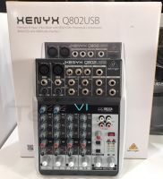 Behringer XENYX Q802USB มิกเซอร์แบบอนาล็อค 8 Input 2 Bus USB Audio Interface: 2-in/2-out ซาวด์การ์ด