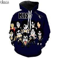 HX ร็อคล่าสุดKISS วง 3D พิมพ์ Hoodie ผู้ชายผู้หญิงกีฬาสวมใส่ฤดูใบไม้ร่วงแขนยาว Pullover แฟชั่นด้านบน Drop Shipping