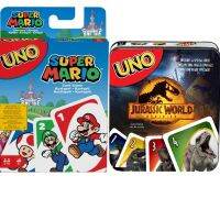 100 Original UNO Jurassic World Super Mario การ์ดเกม Animated Character Deck 112การ์ดโป๊กเกอร์ Geunine ยี่ห้อ Christmas Gift