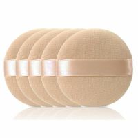 (Stream woman)5Pcs Women Face Soft Sponge Round Shape Makeup Powder Concealer Foundation Puff Beauty Tools ชุดฟองน้ำเครื่องสำอางสำหรับบลัชออน