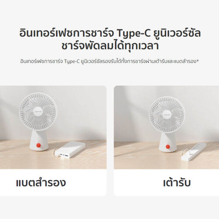 รับประกัน1ป-xiaomi-desk-fan-พัดลมพัดลมพกพาชาร์จ-พัดลมมือถือตั้งโต๊ะ-4-ความเร็ว-สั่นได้-ซ้าย-และขวา-เสียงเงียบพิเศษ-แบบพกพา-สําหรับโรงเรียน