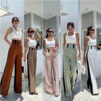 Isabella two-tone pants ?สีใหม่รีบด่วนพร้อมส่งครบไซส์ค่ะกางเกงขากระบอกใหญ่ดีเทลปั๊วะปัง มาละจ้าแต่งทูโทนทั้งหน้าหลัง