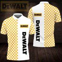 (ALL IN STOCK XZX)   DeWalt Personalized Name Car 3D Polo Shirts For Men And Women 0125  (Free customized name logo for private chat, styles can be changed with zippers or buttons)