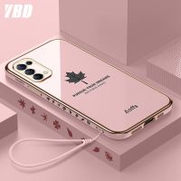 YBD เคสโทรศัพท์เคลือบขอบตรงสำหรับ OPPO,เคสป้องกันกล้องที่แม่นยำพร้อมสายคล้องฟรีสำหรับ OPPO Reno 5 4G 5G