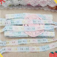 5 Meters Macaron Color Cotton Embroidered Lace Net Ribbons Fabric Trim DIY Sewing Hollow Lace Handmade Craft Materials 2cm Pipe Fittings Accessories