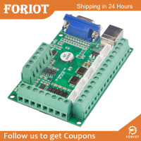 Foriot แผงเชื่อมต่อ MACH3  เครื่องแกะสลักบอร์ดอินเตอร์เฟสเชื่อมต่อ USB Cnc แบบเคลื่อนที่การ์ดควบคุมอินเตอร์เฟซ5แกน