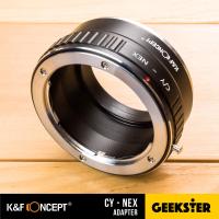 K&amp;F CY-NEX Adapter แปลงเลนส์ Contax / Yashica ( CY Mount ) เพื่อเอามาใส่กล้อง Sony Mirrorless ( NEX / E / FE ) ( Lens mount adapter Mount CY For Sony ) ( เมาท์แปลง อแดปเตอร์ ) ( CY-NEX ) ( CY NEX / CY E / CY FE ) ( Geekster )