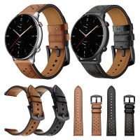 Leather Strap For Xiaomi Huami Amazfit GTR 47/42mm Wrist Bracelet Belt Band for Amazfit Stratos 3 GTS Bip S 20mm 22mm Watchbands ❁♕