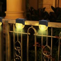 1pcs Solar LED Deck Lights Outdoor Path Garden Pathway Stairs Step Fence Lamp