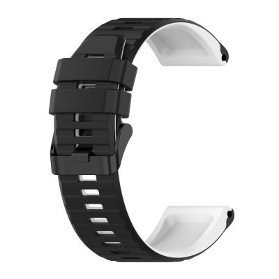สำหรับ Garmin Fenix 3 26มม. สายนาฬิกาข้อมือสีซิลิโคนผสม (ดำ + ขาว)