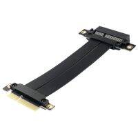 PCI-E 3.0 4X to 4X Graphics Card Extension Cable PCI-E X4 to X4 Male to Female Transfer Cable 180 Degrees