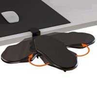 【lz】卍  Desk braço resto nenhuma perfuração suporte de descanso de pulso com memória almofada de espuma extensível rotativa mouse pad titular para mesas cadeiras de escritório