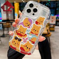 เคสซิลิโคนป้องกันการตกสำหรับ Samsung กาแลคซี A13 A23 A04เคสนิ่มใส่โทรศัพท์สบู่ใสลาย A14 A34 M13 M22 M32การ์ตูนน่ารักลายสตรอเบอร์รี่หมีสตรอเบอร์รี่เจ็ดช่องหมีวินนี่ฝาหลัง