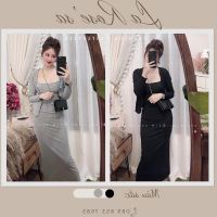 COD SDFGERTYTRRT Spaghetti strap BODY Dress SET With Jacket Cardigans