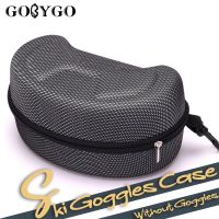 GOBYGO Ski Goggles Case Without Goggles Outdoor Travel Snowboard Skiing Sport Sunglasses Storage Box Waterproof Zipper Hard Box Goggles