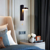 Modern Bedside Adjustable LED Wall Lights With Switch Bedroom Reading Lamp Remote Control Aisle Corridor Sconces Decoration