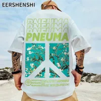 EERSHENSHI เสื้อยืดผู้ชายแขนสั้นพลัสแบรนด์เสื้อแขนสั้นไทด์เสื้อครึ่งแขนแบบหลวม