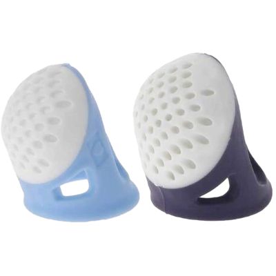 Set of 2 Sewing Thimbles Silicone Pin Needles Thimbles Comfortable Non- Finger Protector