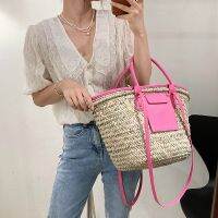 2022 Summer Women Rattan Bag Brand Design Luxury Straw Wicker Handle Tote Bag Female Large Capacity Weave Crossbody Shopper Bag