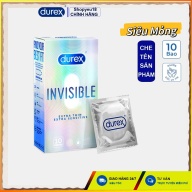 Bao cao su Durex Invisible 10 bao Siêu Mỏng 0.01mm nhiều gel, an toàn khi mang, chắc chắn không rách. thumbnail