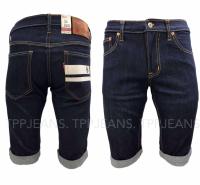 DNDark Blue Denim กางเกงขาสั้นชายสีดาร์คบลู ผ้ายืด สกรีนลายอย่างดี SIze 28-36  มีชำระปลายทางครับ