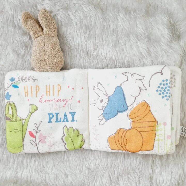 หนังสือ-เด็ก-peter-rabbit-cloth-book-พร้อมส่ง-หนังสือผ้า-หุ่นมือ-้ซักได้-ไม่มีกล่อง