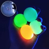 【YF】◊  45/60mm Stick Wall Glowing Fidget Squash Xmas Aldult Decompression Throw Stress Reliefer Kids