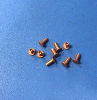 【CW】 94pcs M2.5x4.5mm copper rivet red flat head rivets semi hollow riveting nail percussion riveted nails