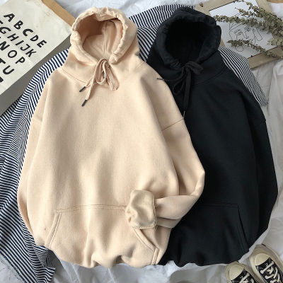 Privathinker Womans Sweatshirts Solid 12 Colors Korean Female Hooded Pullovers 2022 Cotton Thicken Warm Oversized Hoodies Women